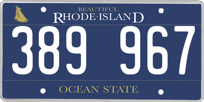 RI license plate 389967