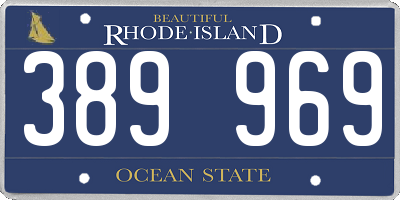 RI license plate 389969