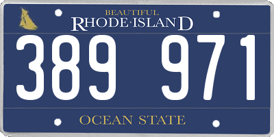 RI license plate 389971