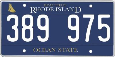 RI license plate 389975