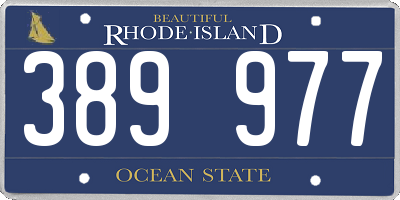 RI license plate 389977