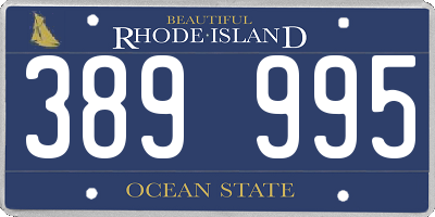 RI license plate 389995