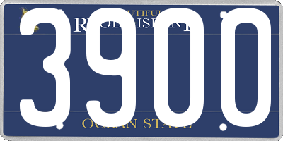 RI license plate 3900