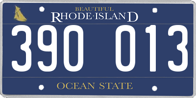 RI license plate 390013