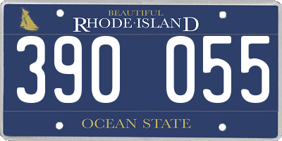 RI license plate 390055