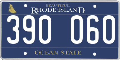 RI license plate 390060