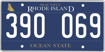 RI license plate 390069