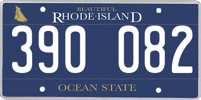 RI license plate 390082