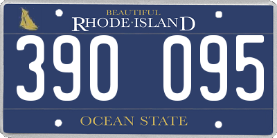 RI license plate 390095