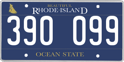 RI license plate 390099