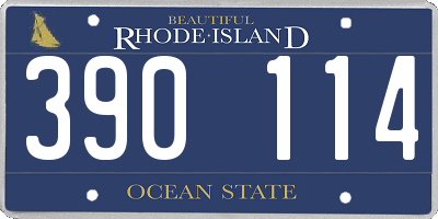 RI license plate 390114
