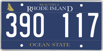 RI license plate 390117