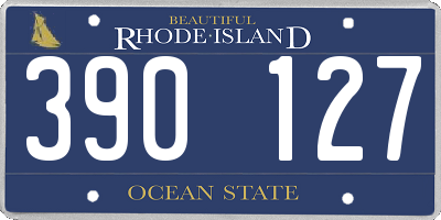 RI license plate 390127