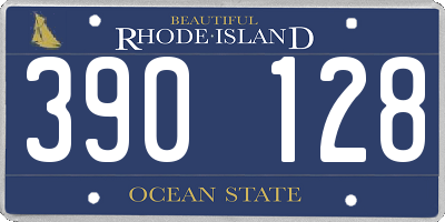 RI license plate 390128