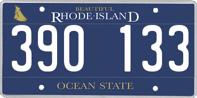 RI license plate 390133
