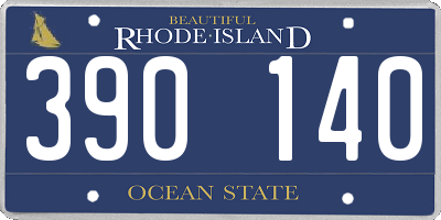 RI license plate 390140