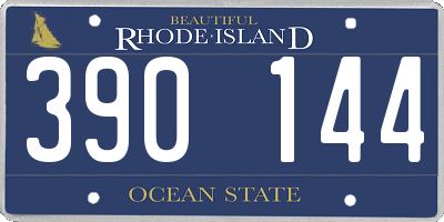 RI license plate 390144