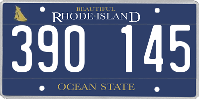 RI license plate 390145