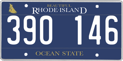 RI license plate 390146