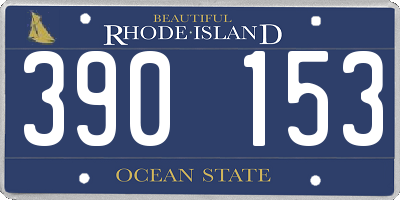 RI license plate 390153