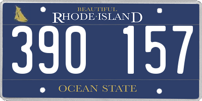 RI license plate 390157