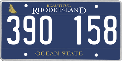 RI license plate 390158