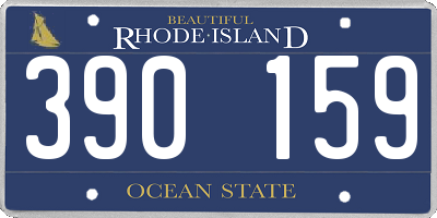 RI license plate 390159