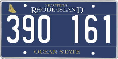 RI license plate 390161