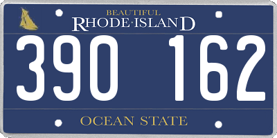 RI license plate 390162