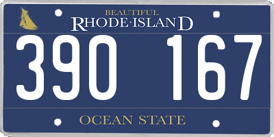 RI license plate 390167