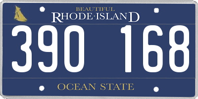 RI license plate 390168