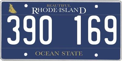 RI license plate 390169