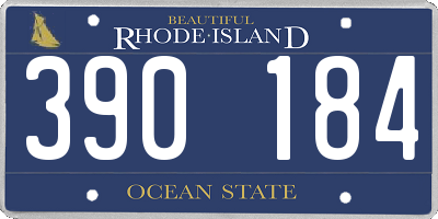 RI license plate 390184