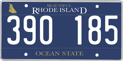 RI license plate 390185