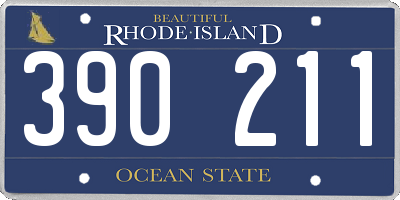 RI license plate 390211