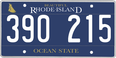 RI license plate 390215