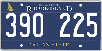 RI license plate 390225