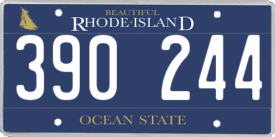 RI license plate 390244