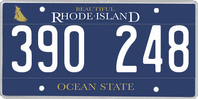 RI license plate 390248