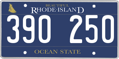 RI license plate 390250
