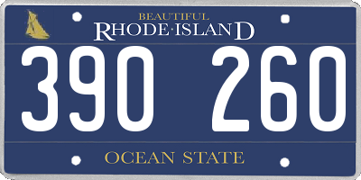 RI license plate 390260