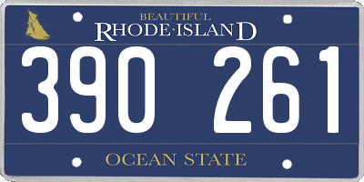RI license plate 390261
