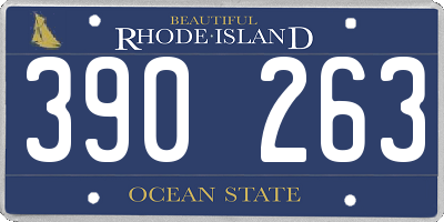 RI license plate 390263