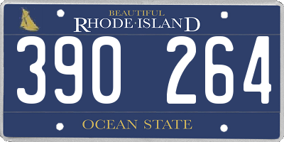 RI license plate 390264
