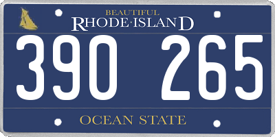 RI license plate 390265