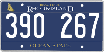 RI license plate 390267