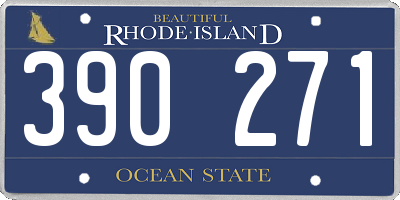 RI license plate 390271