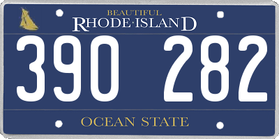 RI license plate 390282