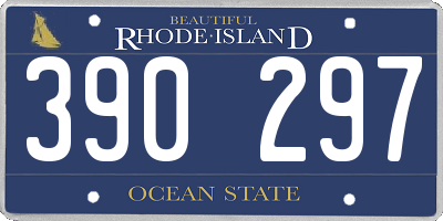 RI license plate 390297