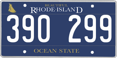 RI license plate 390299